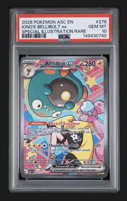 2026 POKEMON ASC SPECIAL ILLUSTRATION RARE #279 IONO'S BELLIBOLT EX PSA 10 - Image 1