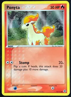 4X Pokemon Card Ponyta (EX FireRed LeafGreen) 76/112 NEAR MINT Non-Holo Common!! - Image 1