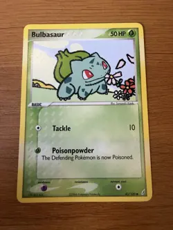 Pokemon Bulbasaur 45/100 EX Crystal Guardians Common Regular English Card - Image 1