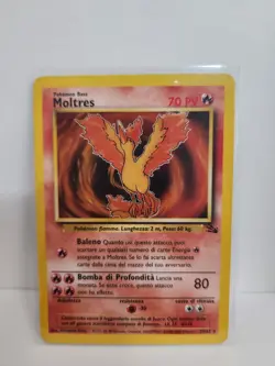 Italian Moltres 27/62 Fossil Non Holo Pokemon TCG LP - Image 1