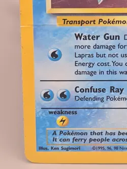 Lapras Pokemon Card TCG 10/62 Fossil Set Unlimited Holo - Image 5