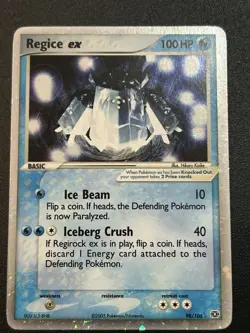 Pokemon Regice ex 100 HP Ultra Rare Holo EX Emerald 98/106 Card English/Ungraded - Image 1