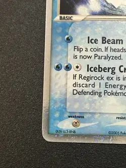 Pokemon Regice ex 100 HP Ultra Rare Holo EX Emerald 98/106 Card English/Ungraded - Image 4