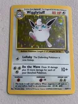 1999 Pokemon Jungle set WIGGLYTUFF #16/64 Holo Unlimited Rare -MP - Image 1