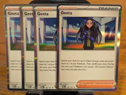 Pokemon TCG Obsidian Flames Geeta Holo Rare 188/197 x4 Playset - Image 1