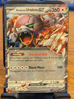 Pokemon TCG Twilight Masquerade Bloodmoon Ursaluna ex Double Rare Holo 141/167 - Image 1