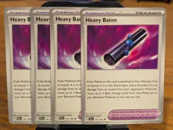 Pokemon TCG Temporal Forces Heavy Baton 151/162 x4 Playset - Image 1