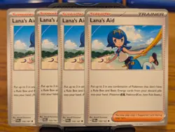 Pokemon TCG Twilight Masquerade Lana's Aid 155/167 x4 Playset - Image 1