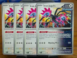 Pokemon TCG Temporal Forces Iron Jugulis 139/162 x4 Playset - Image 1