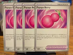 Pokemon TCG Stellar Crown Payapa Berry 141/142 x4 Playset - Image 1