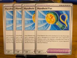 Pokemon TCG Twilight Masquerade Handheld Fan 150/167 x4 Playset - Image 1