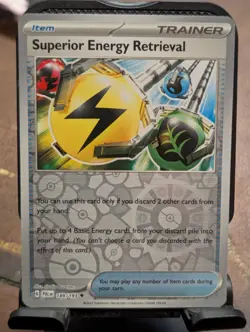 Pokemon TCG Paldea Evolved Superior Energy Retrieval Reverse Holo 189/193 - Image 1