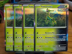 Pokemon TCG Twilight Masquerade Iron Leaves Holo Rare 019/167 x4 Playset - Image 1