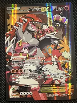 Team Magma’s Groudon EX 15/34 XY Double Crisis 2015 Pokemon Card LP/MP - Image 1