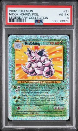 2002 POKEMON LEGEND COLL #31 NIDOKING-REVERSE FOIL PSA 4 - Image 1