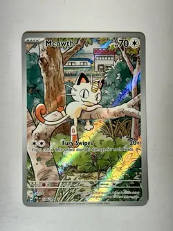 Meowth Illustration Rare 106/094 Phantasmal Flames Pokemon TCG - Image 1