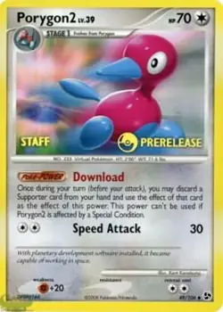 Pokemon Promo Cards Porygon2 - 49/106 - Promotional - Holo Prerelease Staff Prom - Image 1