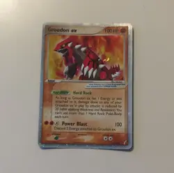 Pokemon Groudon EX Holo Ultra Rare Crystal Guardians 93/100 Basic 100 HP English - Image 1