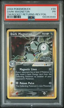2004 Pokemon EX Team Rocket Returns Dark Magneton Rev. Foil #39 PSA 1 PR • POP 1 - Image 1
