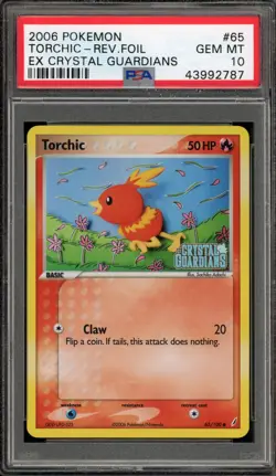 Pokemon Torchic EX Crystal Guardians Reverse Holo #65 PSA 10 Gem Mint - Image 1