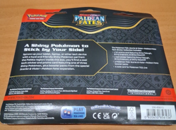 Pokemon Paldean Fates Tech Sticker with 3 Booster Pack FIDOUGH Shiny Promo NEW - Image 2
