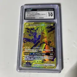 Pokemon Pikachu & Zekrom GX #221 UR Japanese Tag All Stars CGC 10 Gem Mint L2 - Image 1
