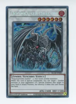 Yugioh Doomkaiser Dragon BLCR-EN081 Secret Rare 1st NM x3 Play Set - Image 1