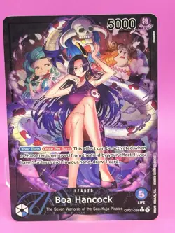 Freshly pulled One Piece TCG Alt Art Leader Boa Hancock OP07-038 - Image 1