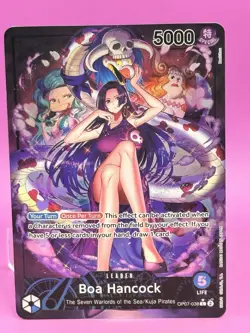 Freshly pulled One Piece TCG Alt Art Leader Boa Hancock OP07-038 - Image 2