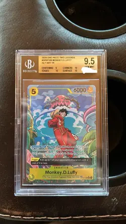 One Piece Monkey D Luffy Treasure Rare OP07-109 500 Years in the Future BGS 9.5 - Image 1