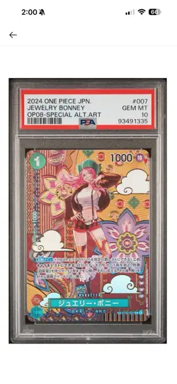 Alternate Art Jewelry Bonney One Piece 2024 OP08 Japanese SP ST02-007 C PSA 10 - Image 1