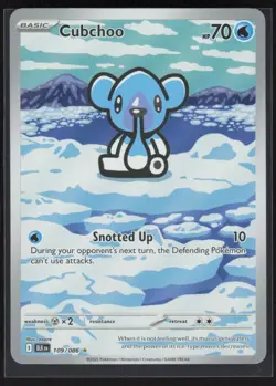 2025 Scarlet & Violet Series - Black Bolt Cubchoo Illustration Rare #109 - Image 1