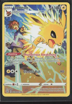2022 Sword & Shield Series - Brilliant Stars - Trainer Gallery Jolteon Rare Holo - Image 1