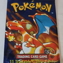 Pokemon TCG Base Set 1st Edition Sealed Booster Pack Charizard Art kids toy - Image 2