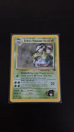 2000 Gym Challenge Erika's Venusaur 4/132 Holo Pokemon TCG - Image 2