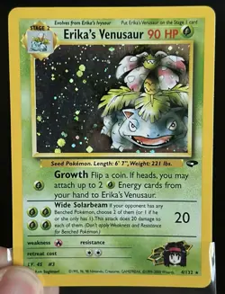 2000 Gym Challenge Erika's Venusaur 4/132 Holo Pokemon TCG - Image 3