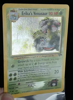 2000 Gym Challenge Erika's Venusaur 4/132 Holo Pokemon TCG - Image 4