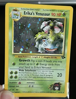 2000 Gym Challenge Erika's Venusaur 4/132 Holo Pokemon TCG - Image 5