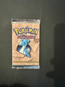 Pokemon WOTC Fossil Unlimited Booster Pack Sealed TCG Lapras Artwork - Image 1