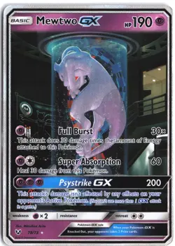 Mewtwo GX 78/73 Secret Rare Shining Legends Pokemon - Image 1