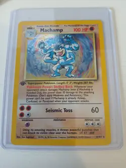 Pokemon TCG Machamp Holo Rare 1st Edition Base Set x2 - Image 1