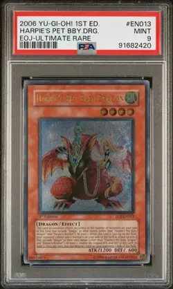 Harpie's Pet Baby Dragon EOJ-EN013 1st Edition Ultimate Rare PSA 9 - Image 1