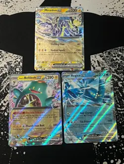 Pokemon ex Card Lot - Miraidon ex Tera, Iono’s Bellibolt ex, Regice ex - NM - Image 1