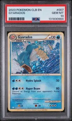 2023 Gyarados 007/034 Pokemon Classic Collection CLB Holo Pokemon Card PSA 10 - Image 1