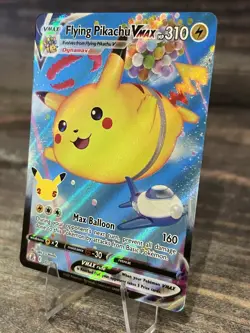 Pokemon TCG Flying Pikachu VMAX Holo Ultra Rare Card Celebrations 007/025 - Image 3