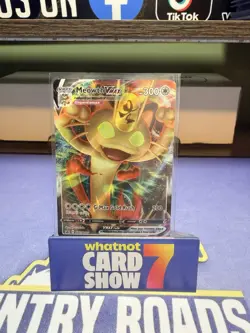 Pokemon Card Meowth VMAX SWSH005 Ultra Rare Full Art Black Star Promo Near Mint - Image 1