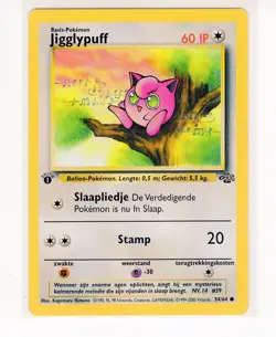 ~NL~ DUTCH Jigglypuff 1st Edition Jungle 54/64 Pokemon Card (g3) - Image 1