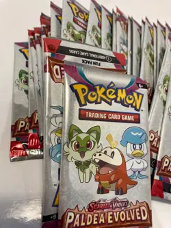 Pokemon Trading Card Game Scarlet & Violet Paldea Evolved Fun Pack Lot 145 Packs - Image 3