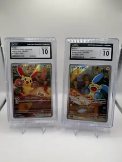 Pokemon CGC Gem Mint 10 Plusle & Minun Raging Surf Art Rare Holo Japanese Cards - Image 1