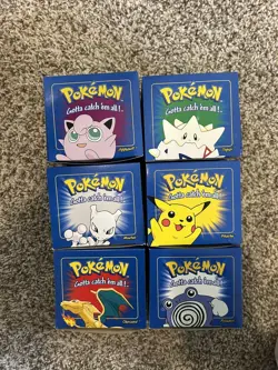 Pokemon 23k Burger King Gold Plated Trading Card Set Blue Box Lot Of 6 - Image 1